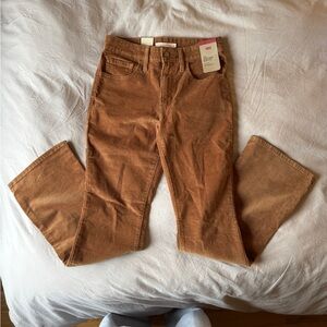 Levi's Tan High-Rise Bootcut Corduroy Pants